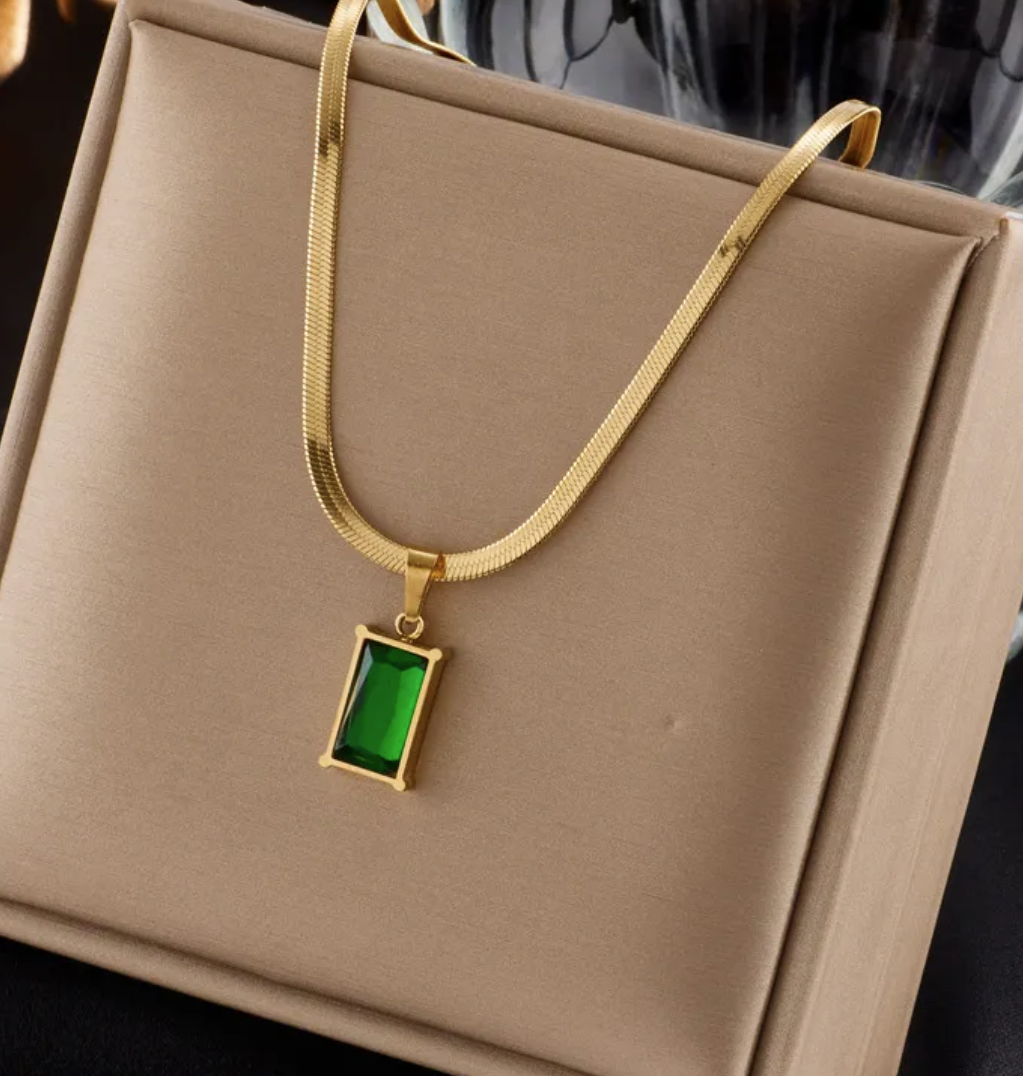 RETRO SQUARE TURQUOISE NECKLACE