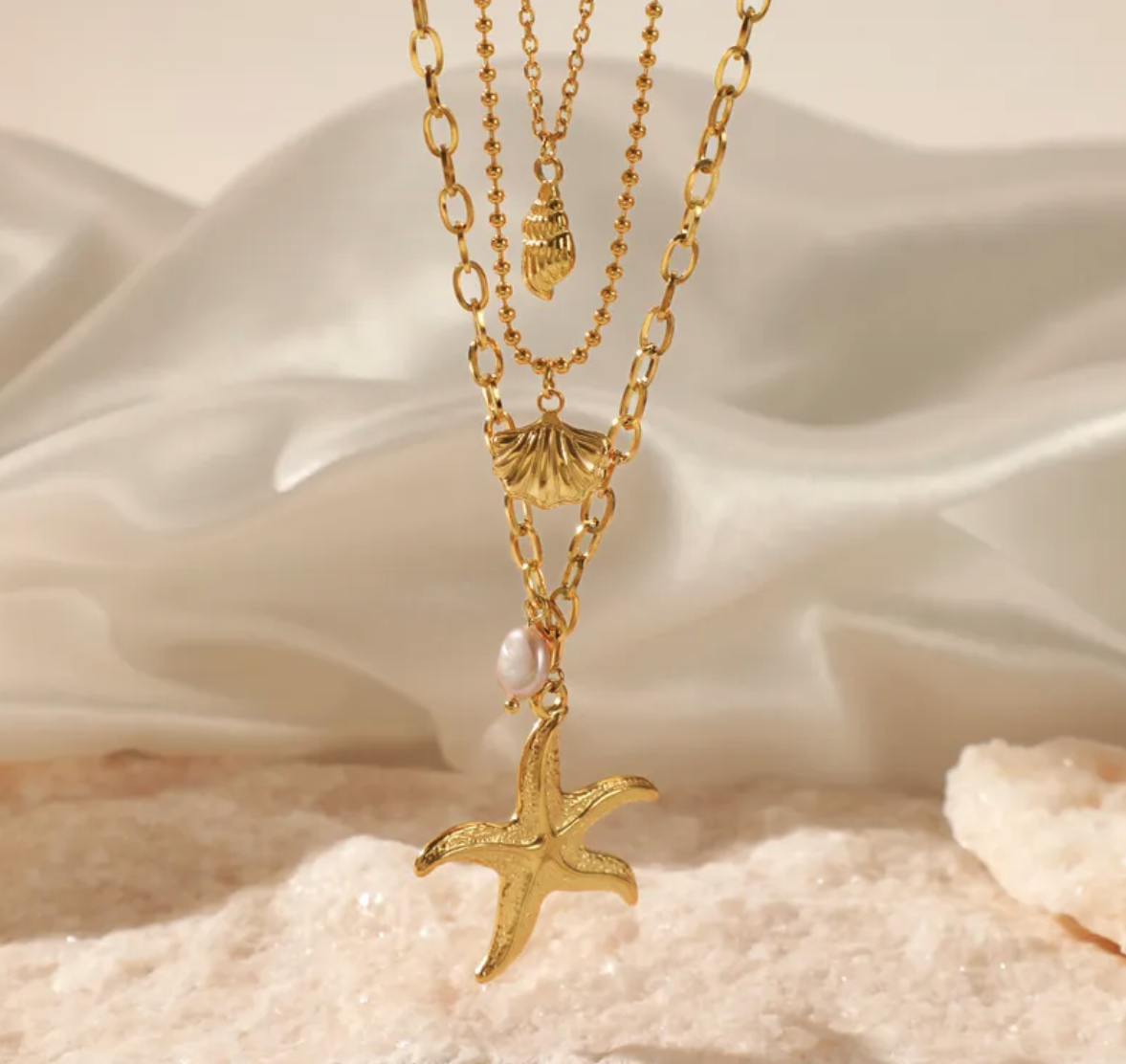 STARFISH LAYERED NECKLACE