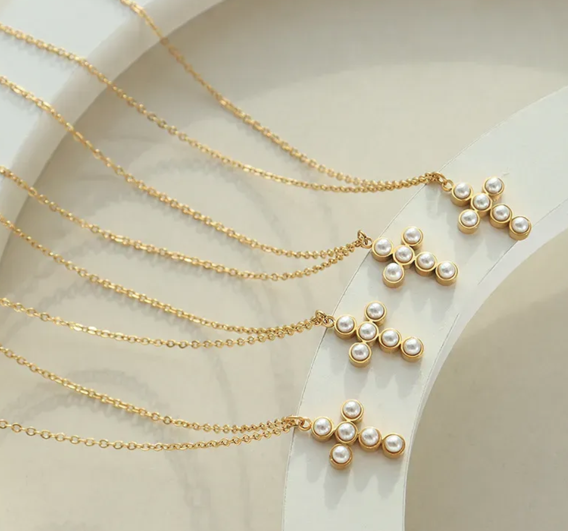 PEARL CROSS SET