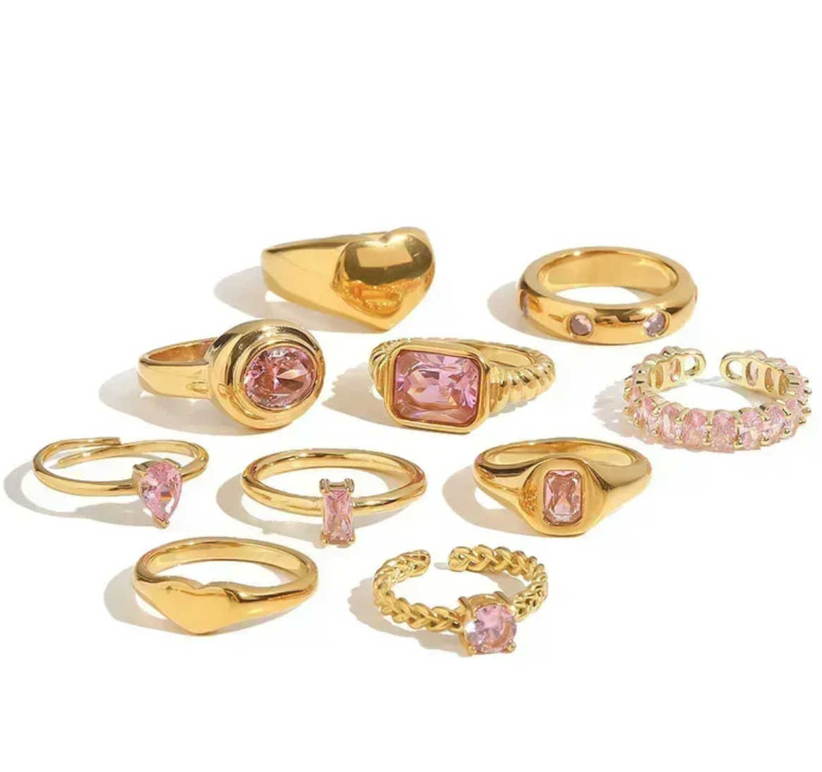 PINK ZIRCON RINGS