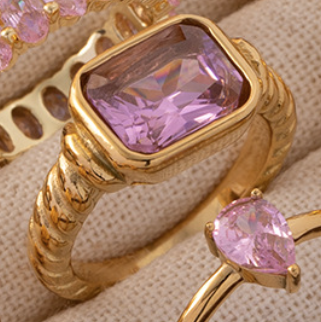 PINK ZIRCON RINGS