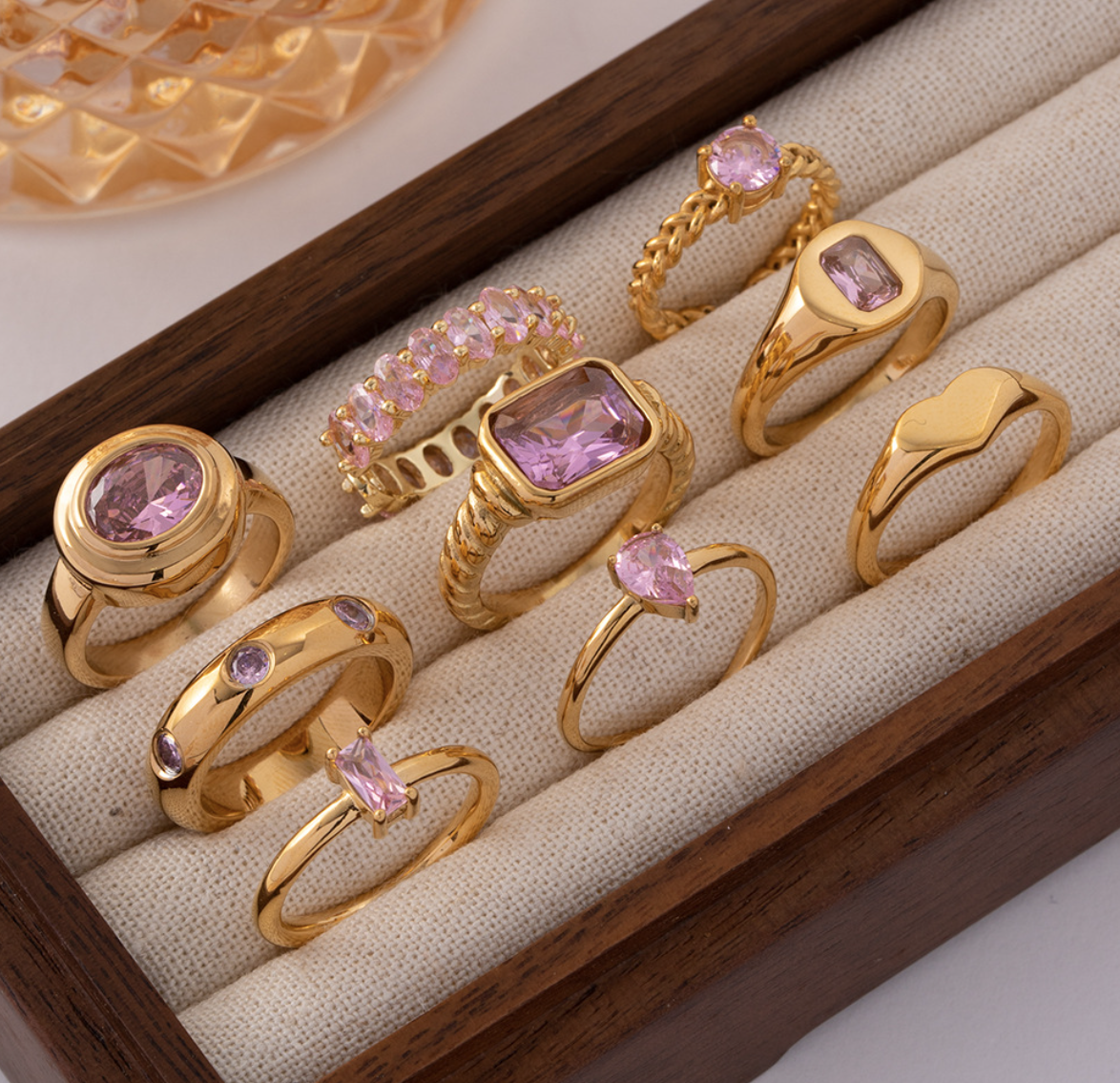 PINK ZIRCON RINGS