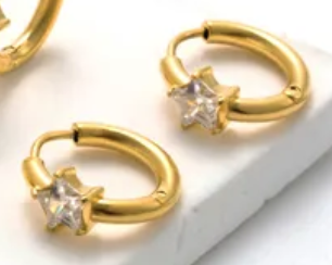 GEOMETRIC FIGURE HOOP EARRINGS