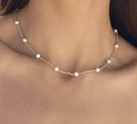 ELEGANT PEARL CHAIN NECKLACE